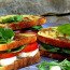 Heißes Sandwich-Caprese